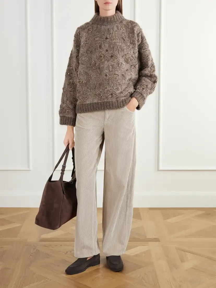 Brunello Cucinelli Sequin-embellished Jacquard Sweater | Thumbnail 2
