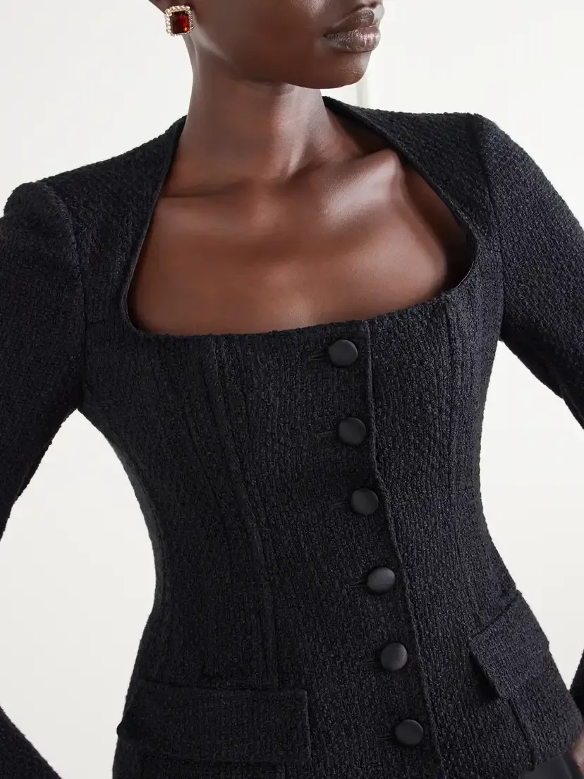 Dolce & Gabbana Bustier Tweed Jacket | Thumbnail 4 Dolce & Gabbana Bustier Tweed Jacket | Thumbnail 4