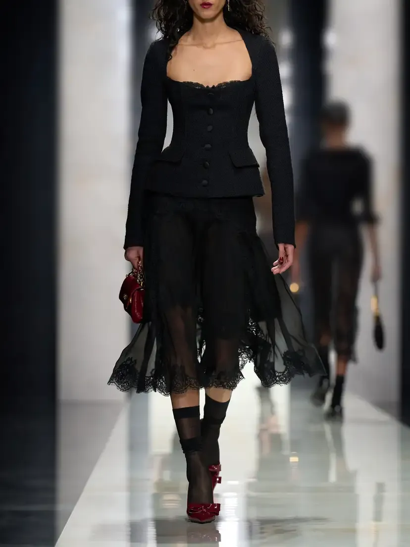 Dolce & Gabbana Bustier Tweed Jacket | Thumbnail 5 Dolce & Gabbana Bustier Tweed Jacket | Thumbnail 5