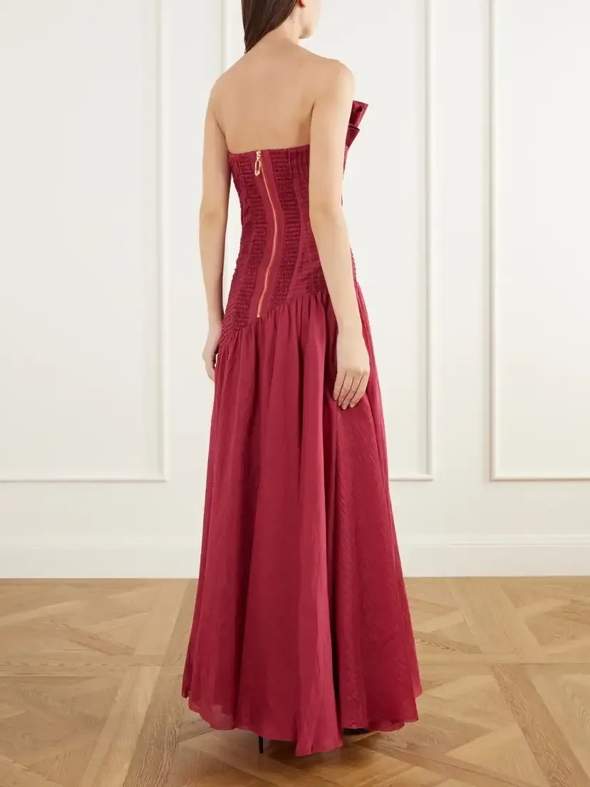 Aje Aquiline Pleated Lyocell-blend Dupioni Gown | Thumbnail 3 Aje Aquiline Pleated Lyocell-blend Dupioni Gown | Thumbnail 3