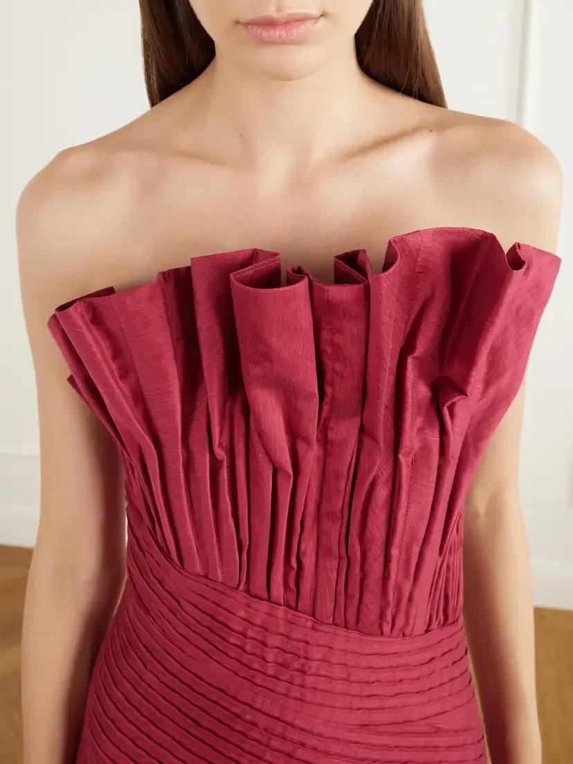 Aje Aquiline Pleated Lyocell-blend Dupioni Gown | Thumbnail 4 Aje Aquiline Pleated Lyocell-blend Dupioni Gown | Thumbnail 4