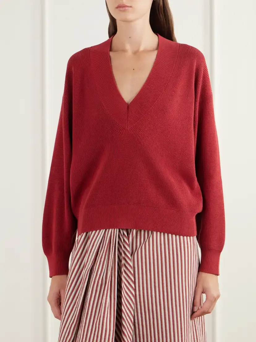 Brunello Cucinelli Ribbed Cotton Sweater | Thumbnail 3 Brunello Cucinelli Ribbed Cotton Sweater | Thumbnail 3