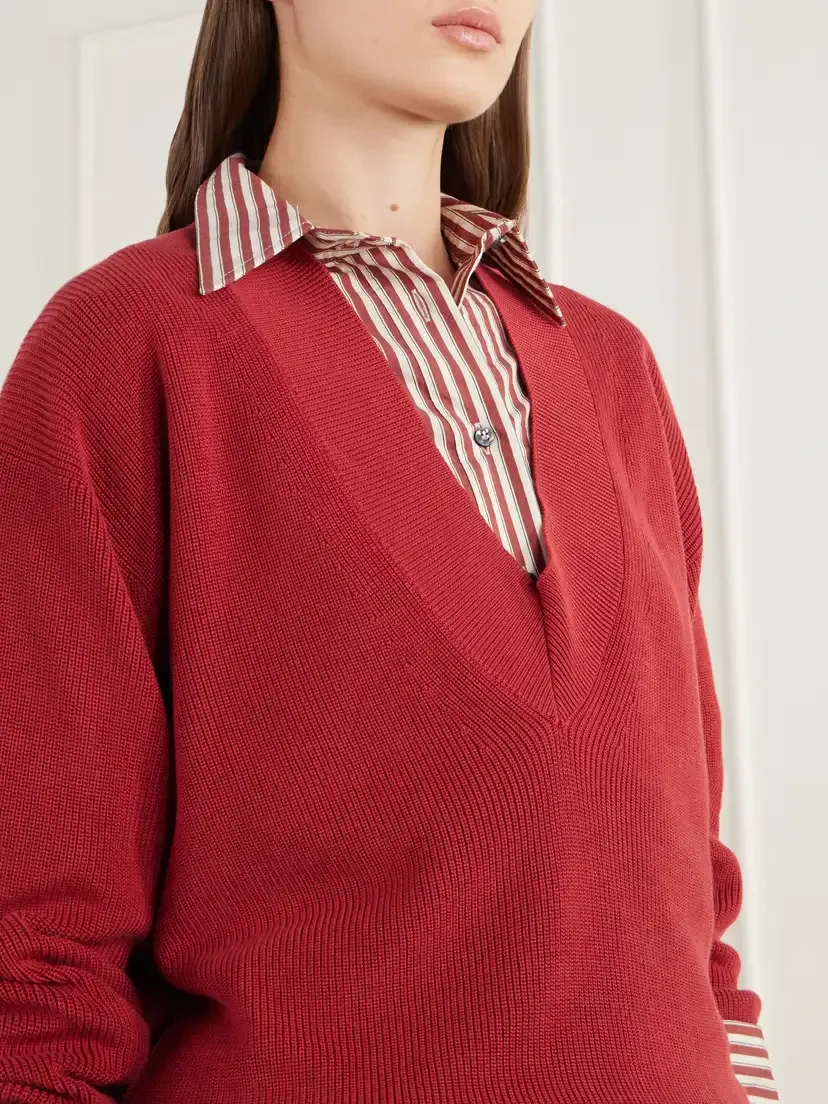 Brunello Cucinelli Ribbed Cotton Sweater | Thumbnail 5 Brunello Cucinelli Ribbed Cotton Sweater | Thumbnail 5