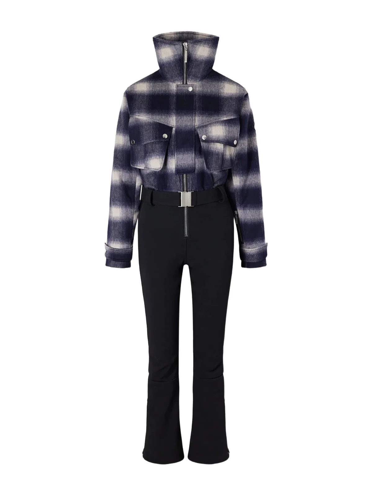 Telluride Belted Checked Wool-blend Ski Suit Telluride Belted Checked Wool-blend Ski Suit