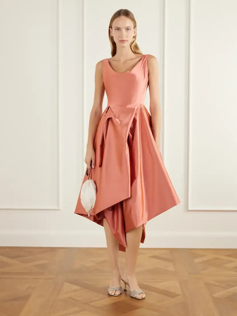 Vivienne Westwood Nebula Asymmetric Duchess-satin Midi Dress | Thumbnail 2 Vivienne Westwood Nebula Asymmetric Duchess-satin Midi Dress | Thumbnail 2