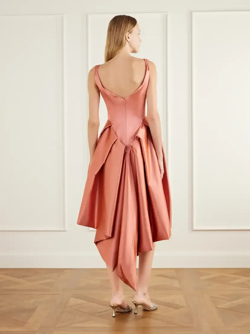 Vivienne Westwood Nebula Asymmetric Duchess-satin Midi Dress | Thumbnail 3 Vivienne Westwood Nebula Asymmetric Duchess-satin Midi Dress | Thumbnail 3