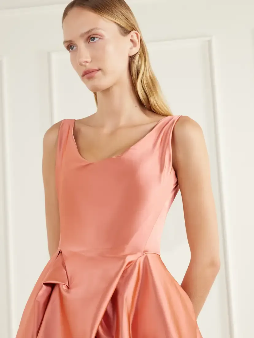 Vivienne Westwood Nebula Asymmetric Duchess-satin Midi Dress | Thumbnail 4 Vivienne Westwood Nebula Asymmetric Duchess-satin Midi Dress | Thumbnail 4