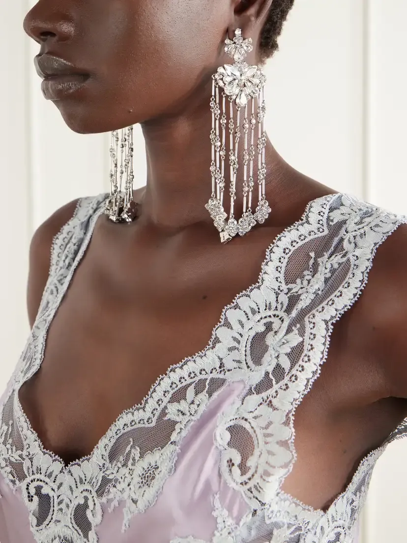 Rabanne Embellished Silver-tone Earrings | Thumbnail 2 Rabanne Embellished Silver-tone Earrings | Thumbnail 2