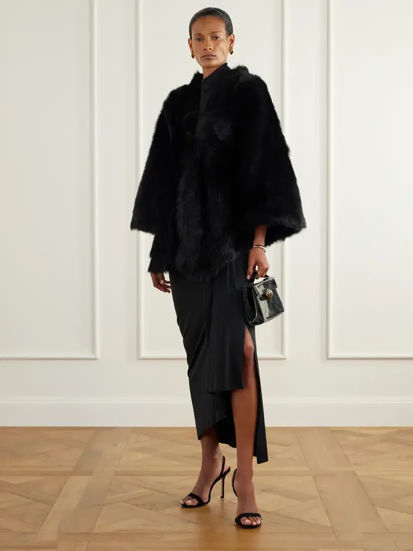 Nour Hammour Olympe Shearling Scarf | Thumbnail 2 Nour Hammour Olympe Shearling Scarf | Thumbnail 2