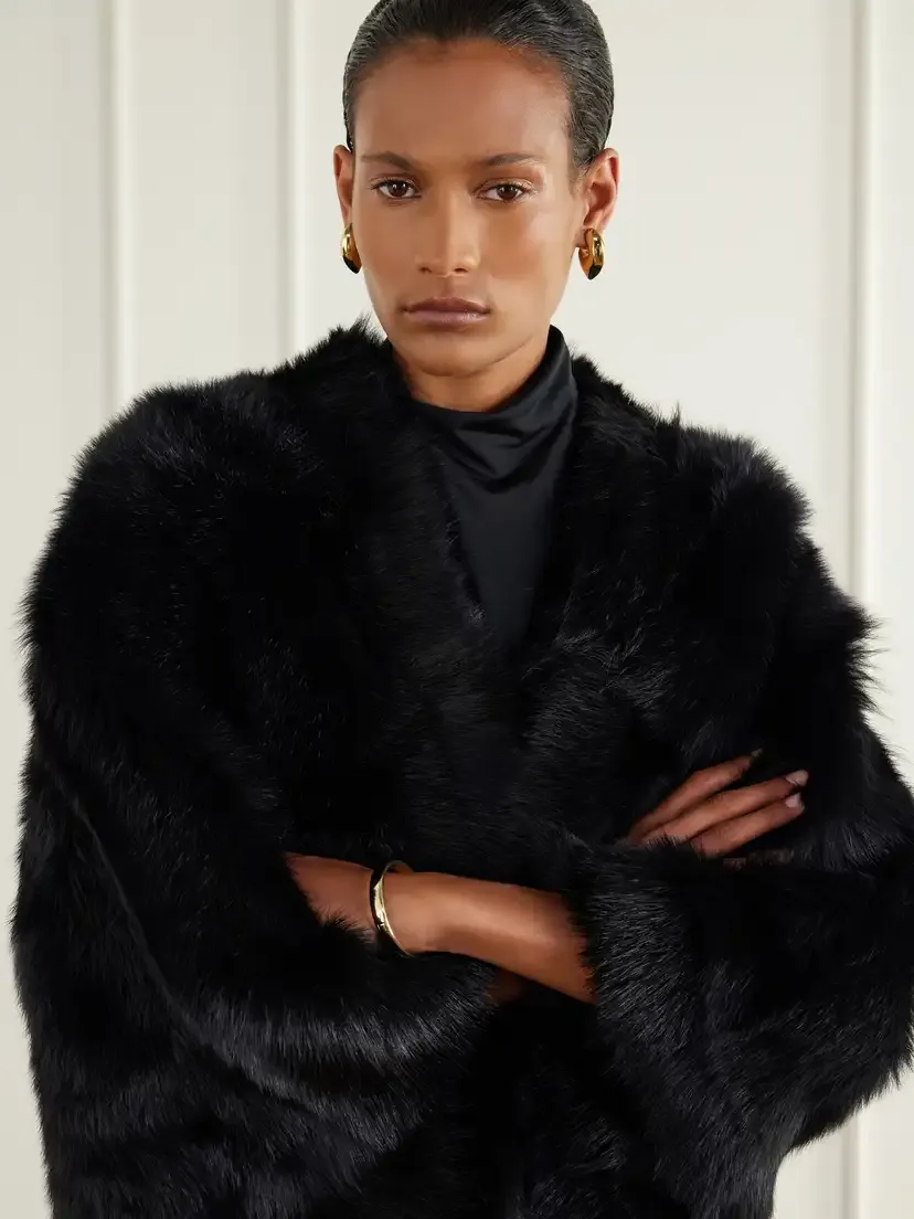 Nour Hammour Olympe Shearling Scarf | Thumbnail 4 Nour Hammour Olympe Shearling Scarf | Thumbnail 4