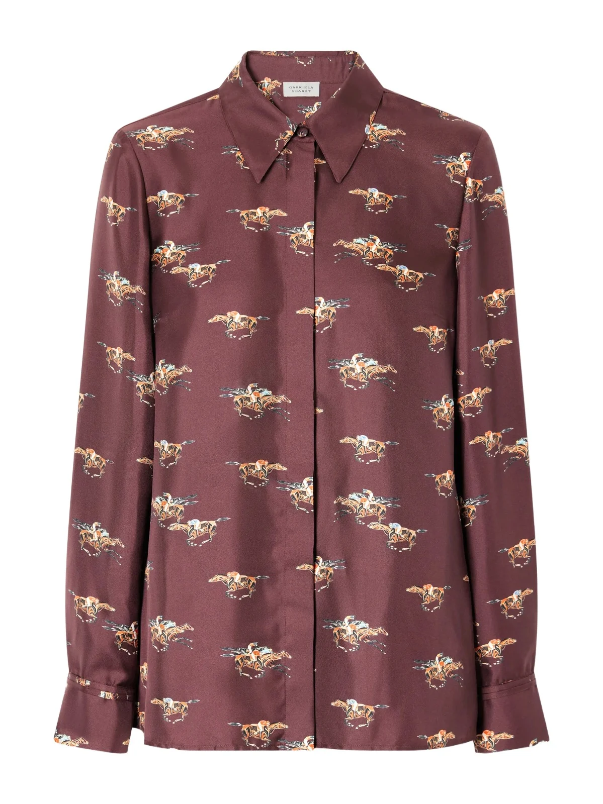 Gabriela Hearst Cruz Printed Silk-satin Shirt