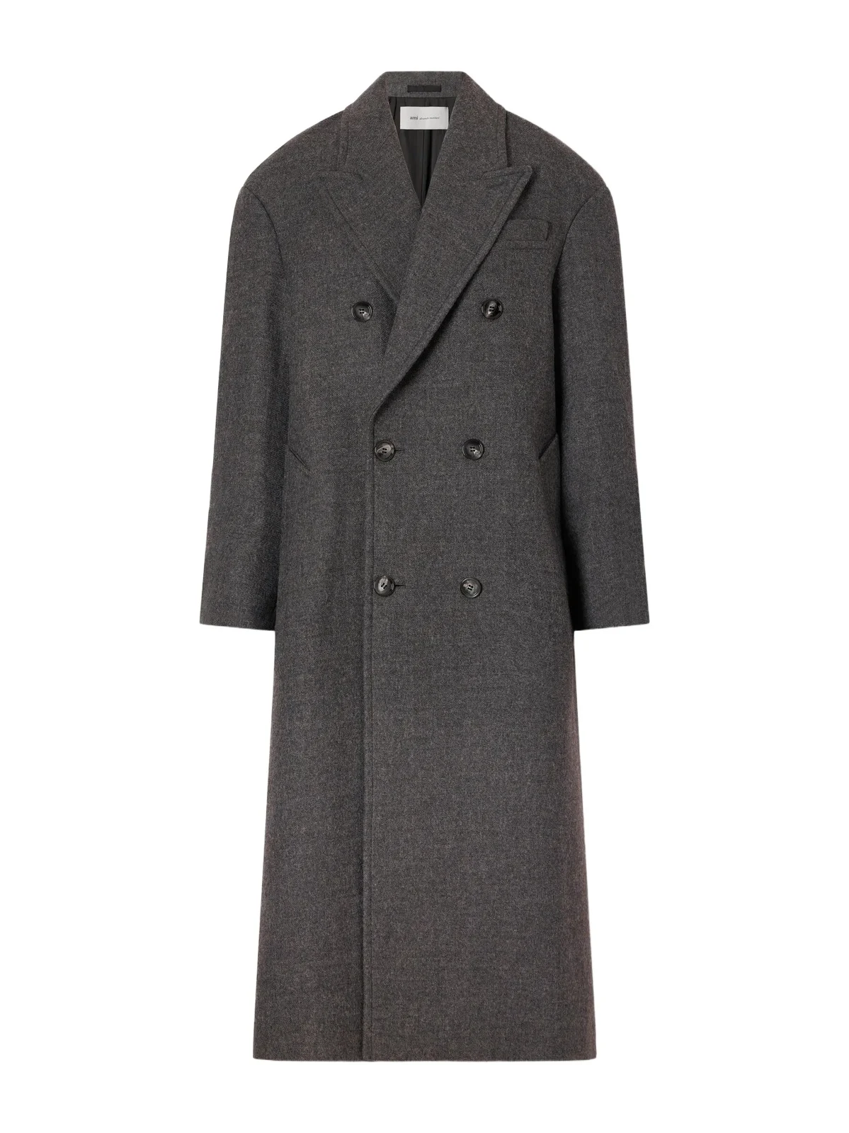AMI PARIS Double-breasted Virgin Wool-gabardine Coat