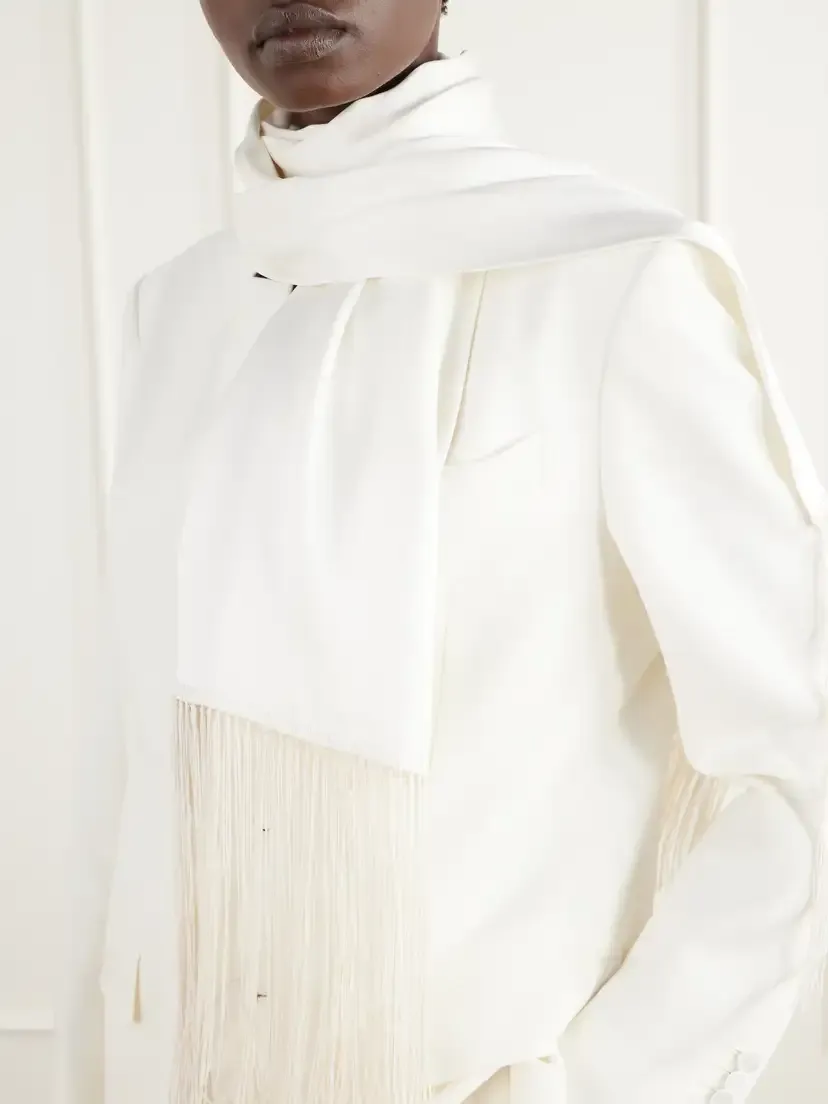Gabriela Hearst Loma Fringe-detail Silk-satin Scarf | Thumbnail 3 Gabriela Hearst Loma Fringe-detail Silk-satin Scarf | Thumbnail 3
