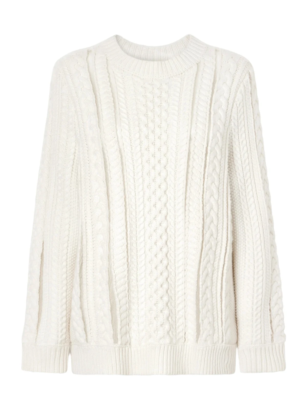 Gabriela Hearst Westal Fisherman-knit Merino Wool And Cashmere-blend Sweater - Neutrals