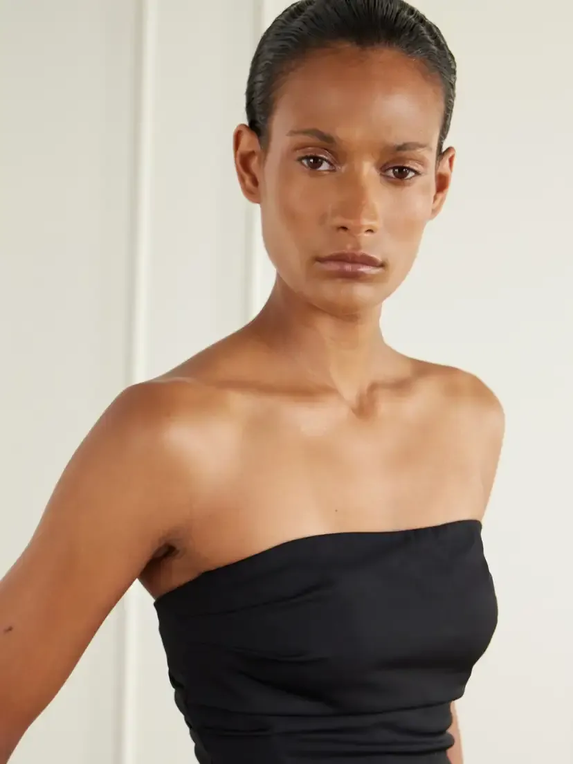 COLLEEN ALLEN Strapless Gathered Stretch Wool-blend Tank | Thumbnail 4 COLLEEN ALLEN Strapless Gathered Stretch Wool-blend Tank | Thumbnail 4