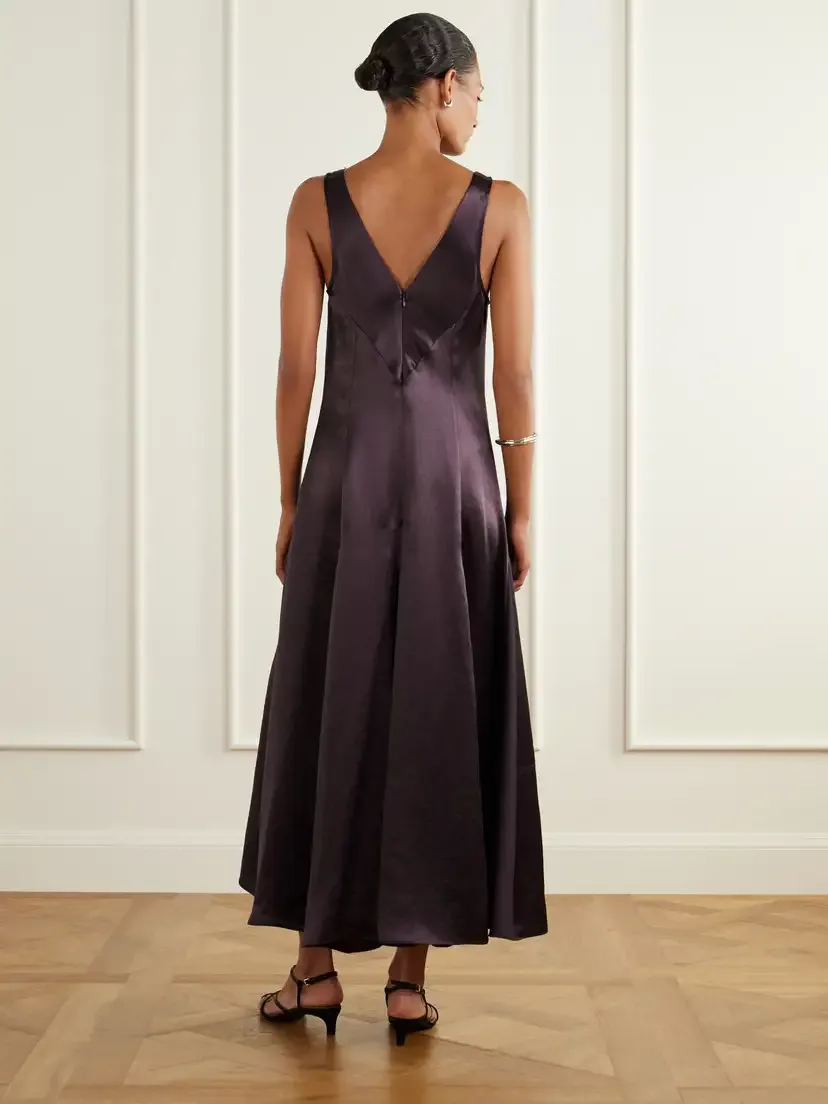 Maria McManus Lace-trimmed Satin Midi Dress | Thumbnail 3