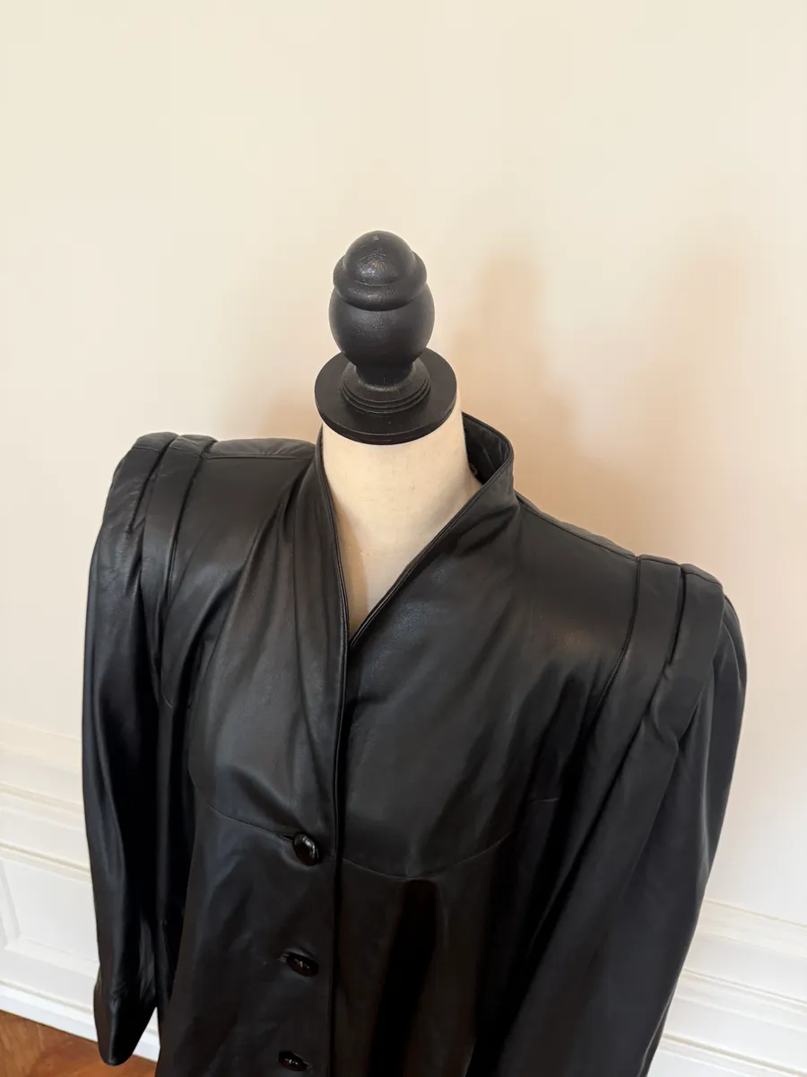 Jen Wonders Studio A-Line Leather Coat | Thumbnail 4 Jen Wonders Studio A-Line Leather Coat | Thumbnail 4