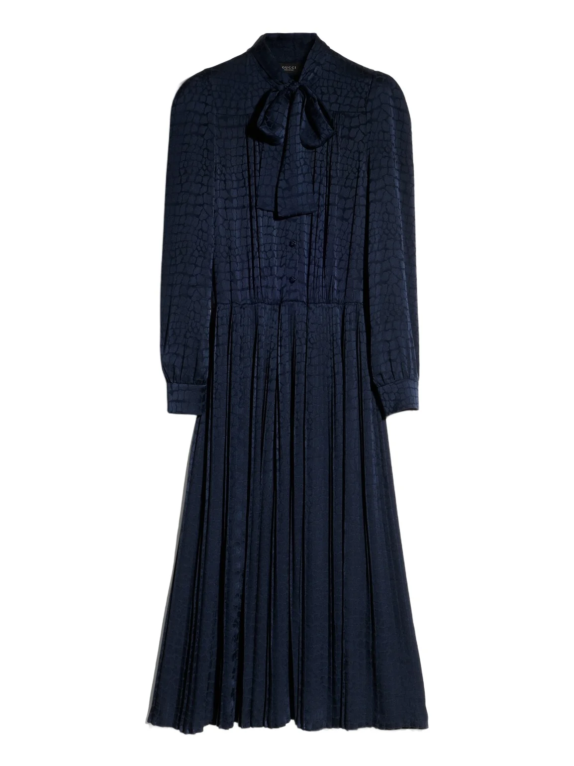 Gucci Animalier Silk Jacquard Chemisier Dress