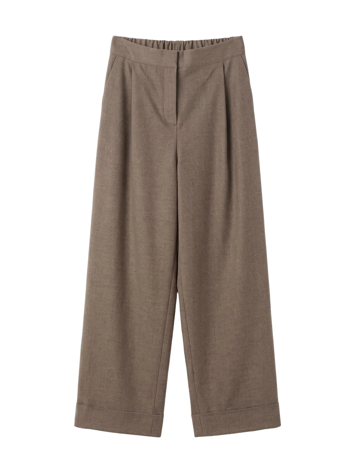 Cuffed Wool Full Pants