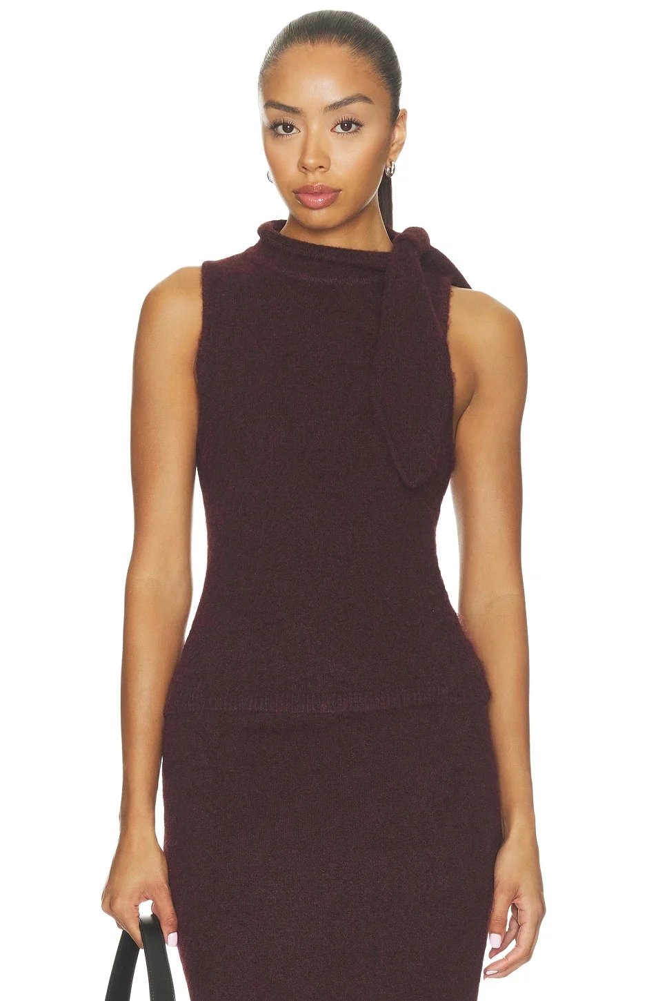 Line & Dot Belden Scarf Collared Knit Top