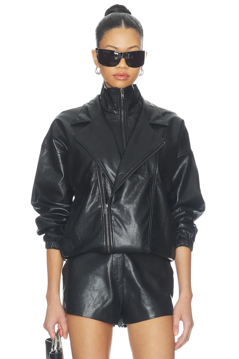 Line & Dot Noir Double Layered Jacket