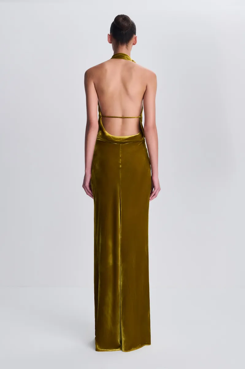 Simkhai Reannon Draped Velvet Draped Gown | Thumbnail 5 Simkhai Reannon Draped Velvet Draped Gown | Thumbnail 5