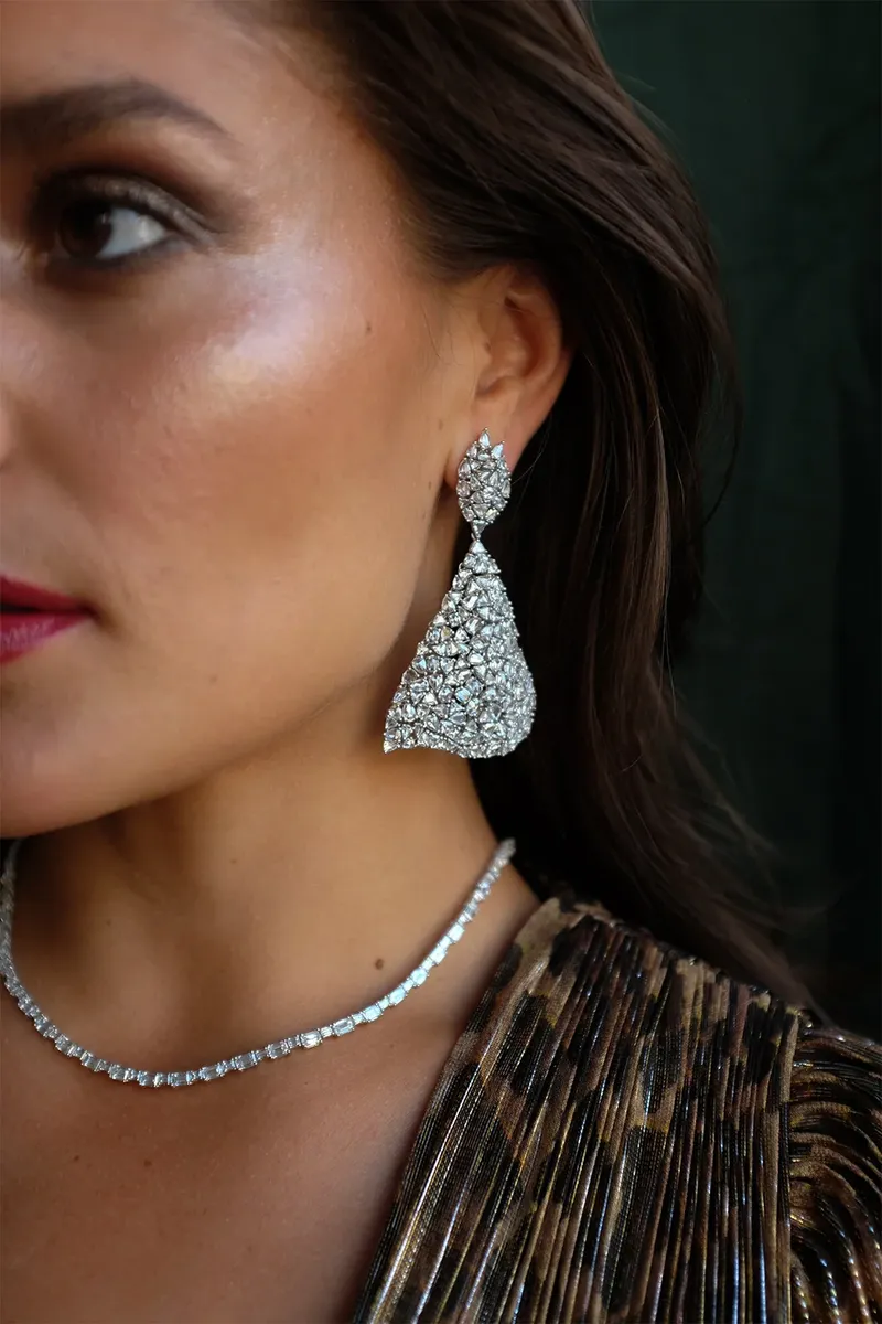 RUCHI NEW YORK Diamond Vega Earrings | Thumbnail 3