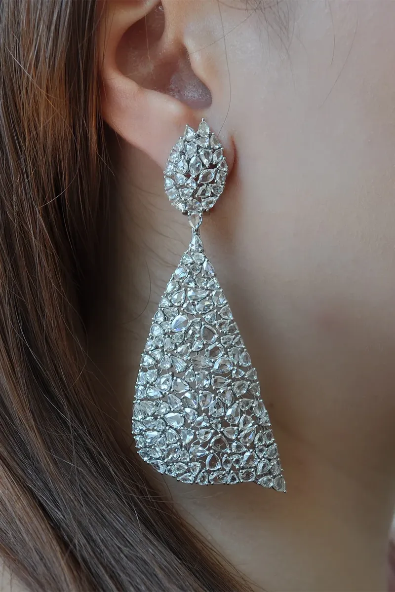 RUCHI NEW YORK Diamond Vega Earrings | Thumbnail 4