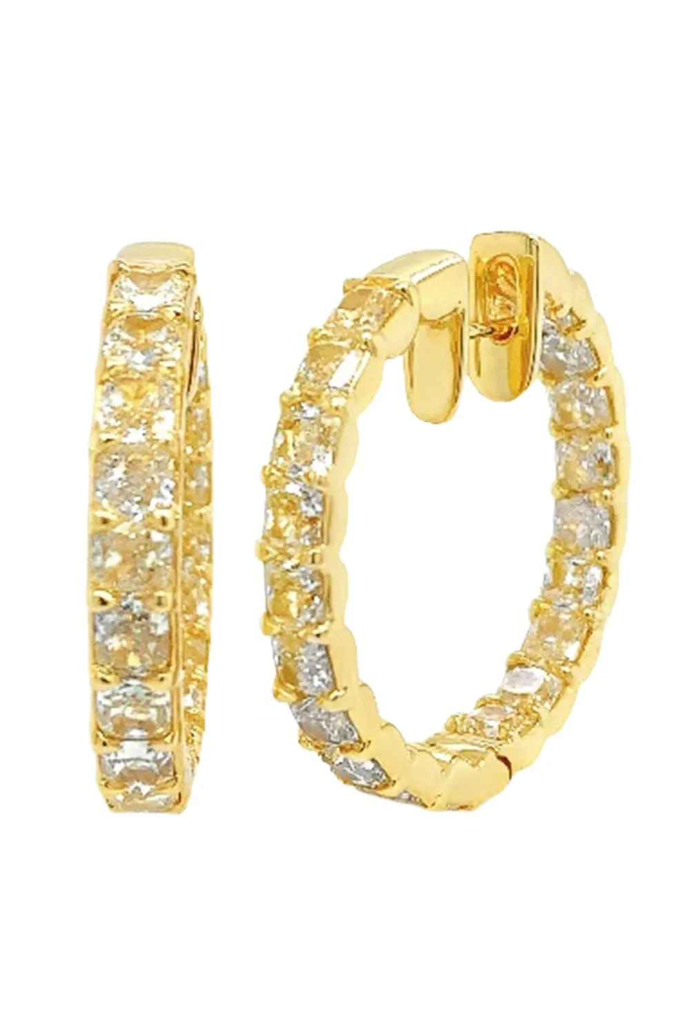 Ottavia Fancy Yellow Diamond Hoop Earrings Ottavia Fancy Yellow Diamond Hoop Earrings