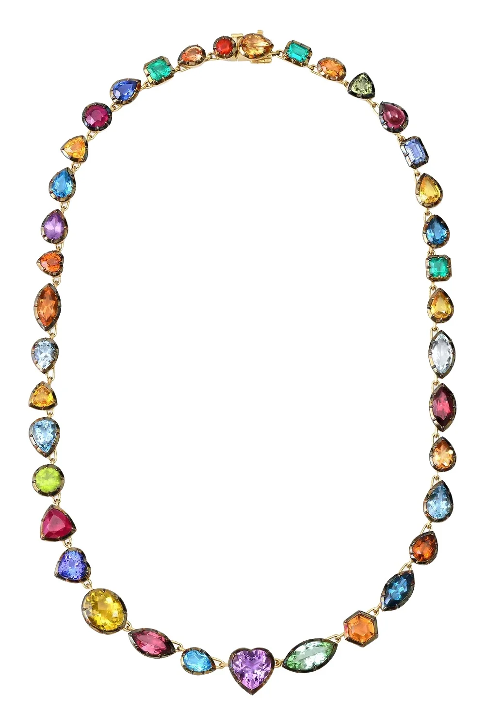 COLETTE JEWELRY Ruby Amethst Sapphire Jardín de México Necklace