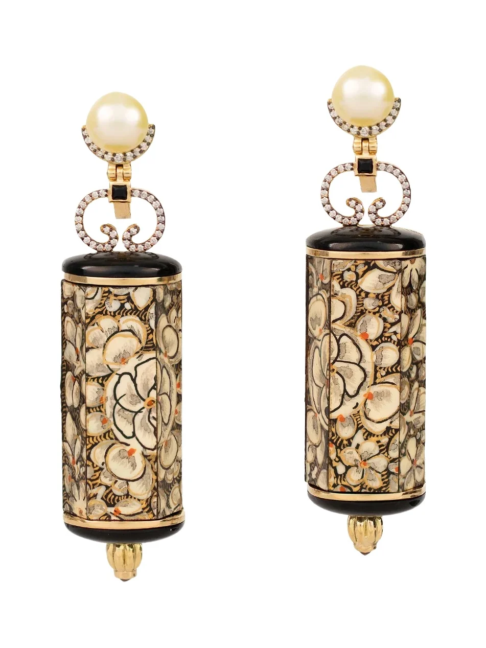Silvia Furmanovich Diamond Box Papier Mâché Earrings