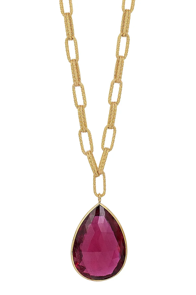GOSHWARA Rubellite Briolette Necklace | Thumbnail 2