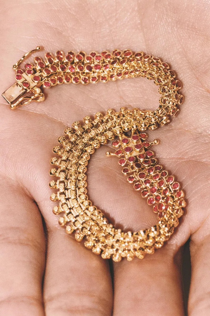 Marie Lichtenberg Ruby Flat Mesh Bracelet | Thumbnail 5 Marie Lichtenberg Ruby Flat Mesh Bracelet | Thumbnail 5