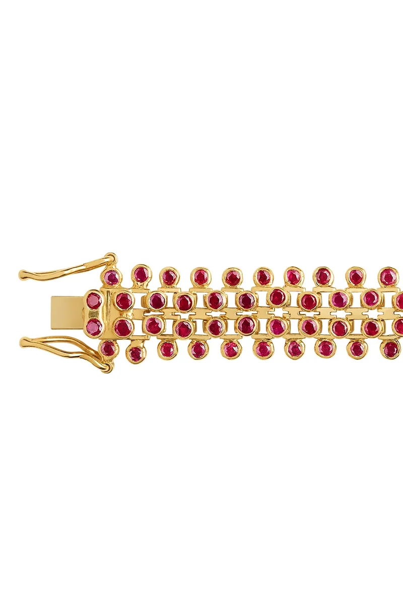 Marie Lichtenberg Ruby Flat Mesh Bracelet | Thumbnail 7 Marie Lichtenberg Ruby Flat Mesh Bracelet | Thumbnail 7