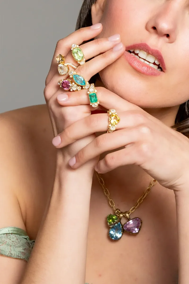 COLETTE JEWELRY Tourmaline Diamond Anita Ring | Thumbnail 2 COLETTE JEWELRY Tourmaline Diamond Anita Ring | Thumbnail 2