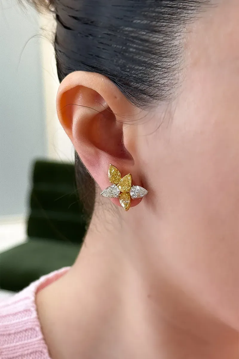RUCHI NEW YORK Yellow Diamond Liora Earrings | Thumbnail 2 RUCHI NEW YORK Yellow Diamond Liora Earrings | Thumbnail 2