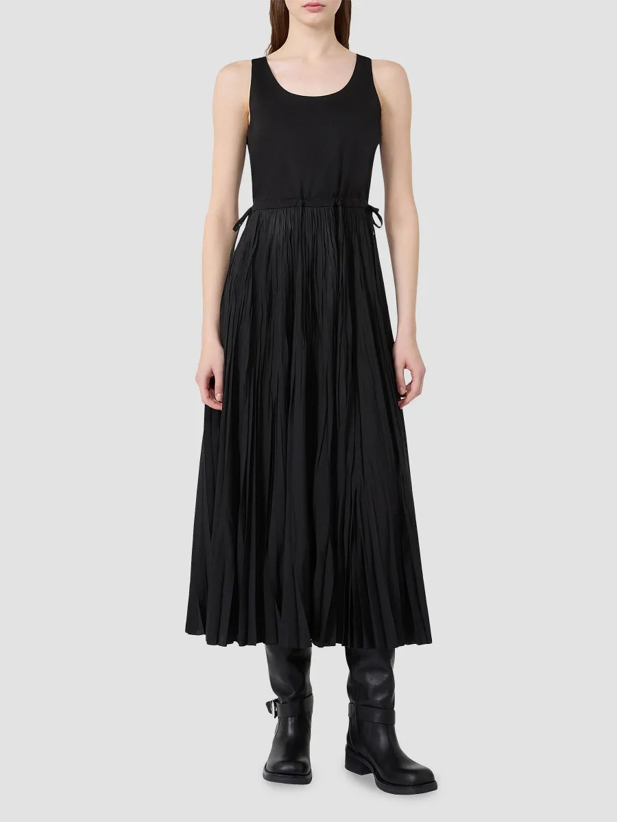 Weekend Max Mara Women's Jersey Dress with a Plissé Pleated Skirt | Thumbnail 3 Weekend Max Mara Women's Jersey Dress with a Plissé Pleated Skirt | Thumbnail 3