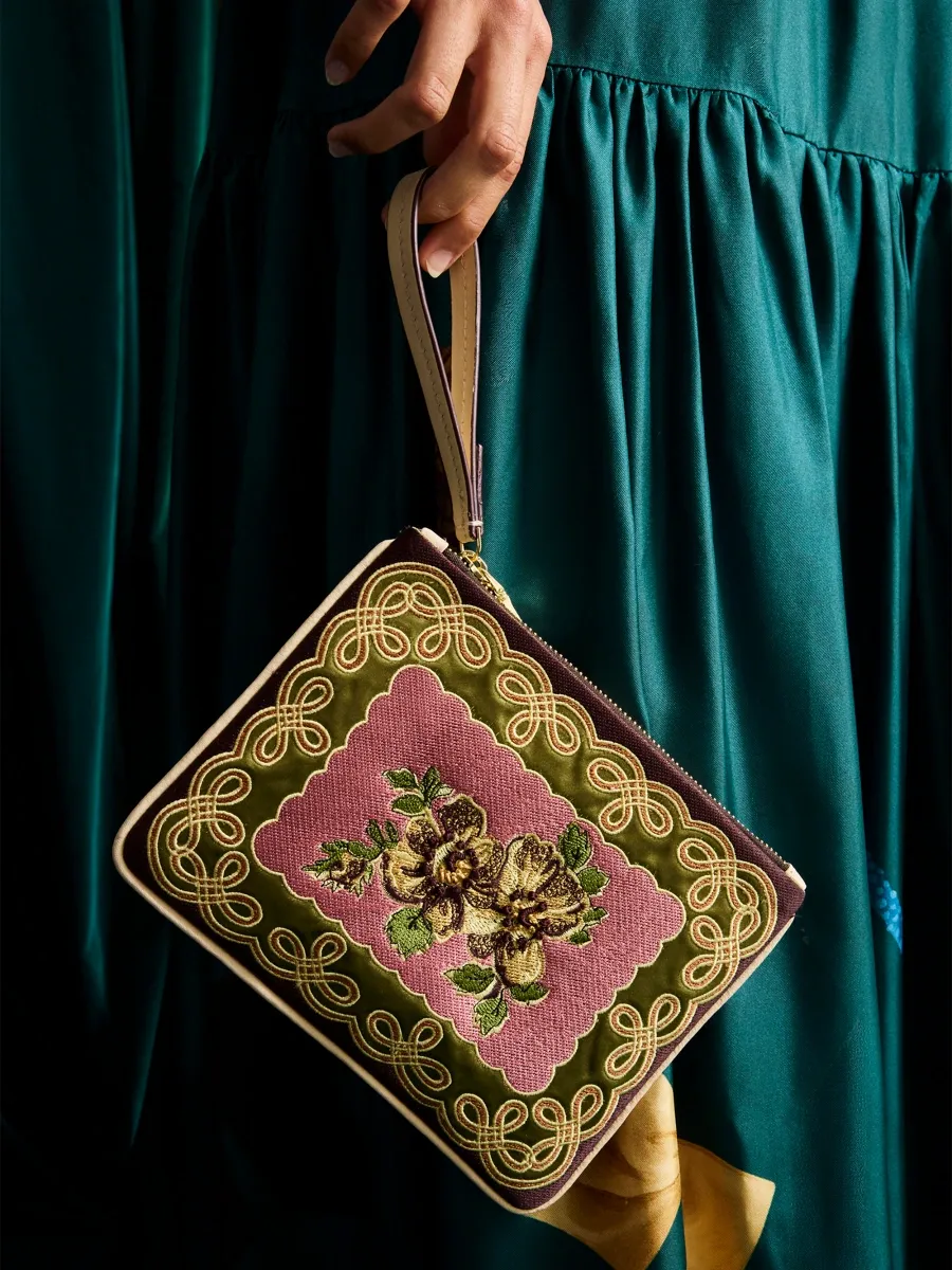ALÉMAIS Women's Lacey Embroidered Clutch | Thumbnail 2 ALÉMAIS Women's Lacey Embroidered Clutch | Thumbnail 2