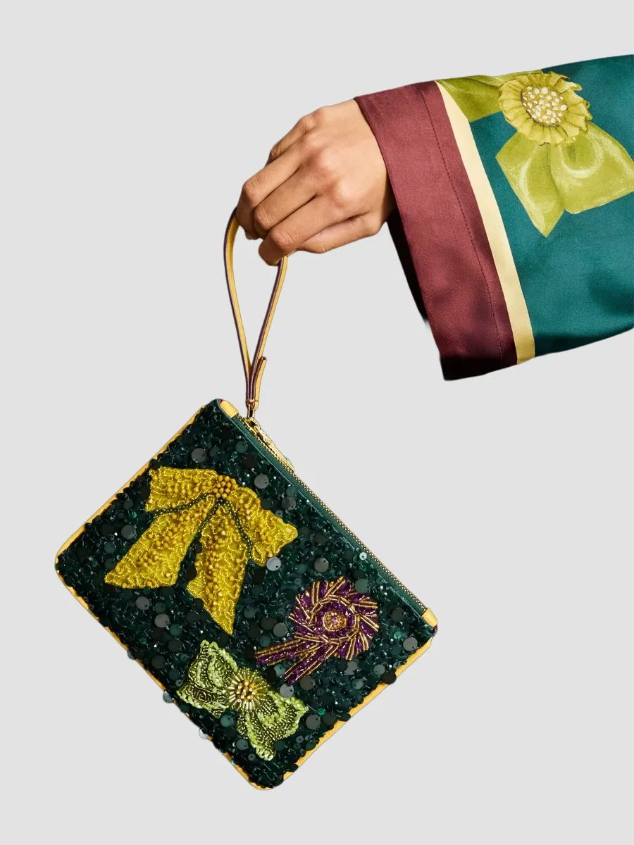 ALÉMAIS Women's Rosette Beaded Clutch | Thumbnail 2 ALÉMAIS Women's Rosette Beaded Clutch | Thumbnail 2