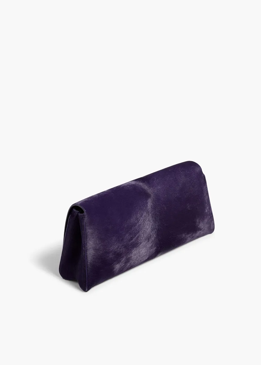 Khaite Audrey Clutch In Raven Haircalf | Thumbnail 2