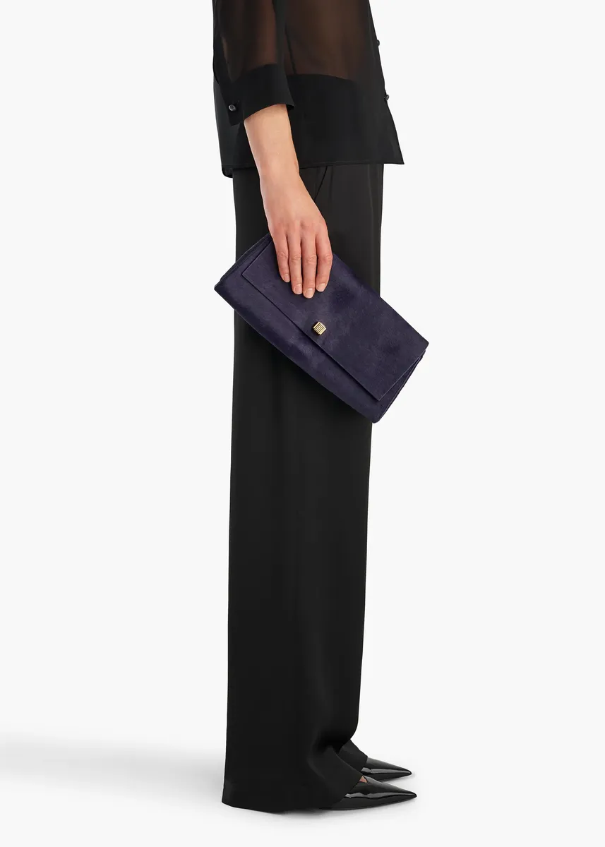 Khaite Audrey Clutch In Raven Haircalf | Thumbnail 5
