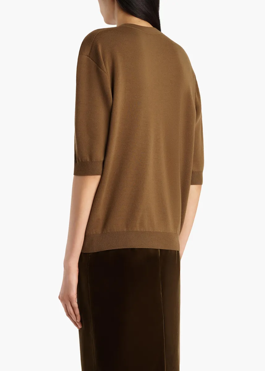 Khaite Theodora Cardigan In Brown | Thumbnail 4 Khaite Theodora Cardigan In Brown | Thumbnail 4