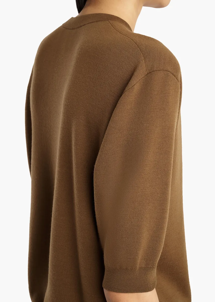 Khaite Theodora Cardigan In Brown | Thumbnail 6 Khaite Theodora Cardigan In Brown | Thumbnail 6