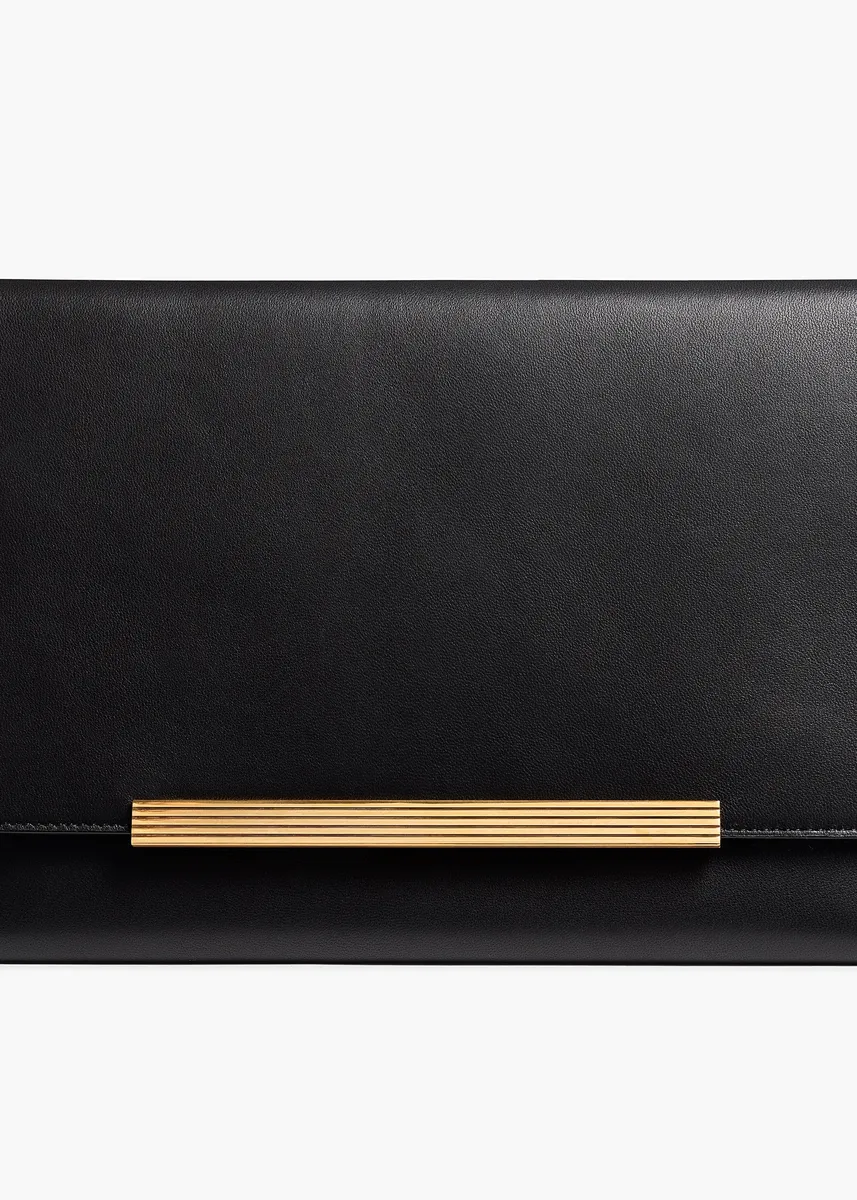 Khaite Piper Clutch In Black Leather | Thumbnail 4 Khaite Piper Clutch In Black Leather | Thumbnail 4