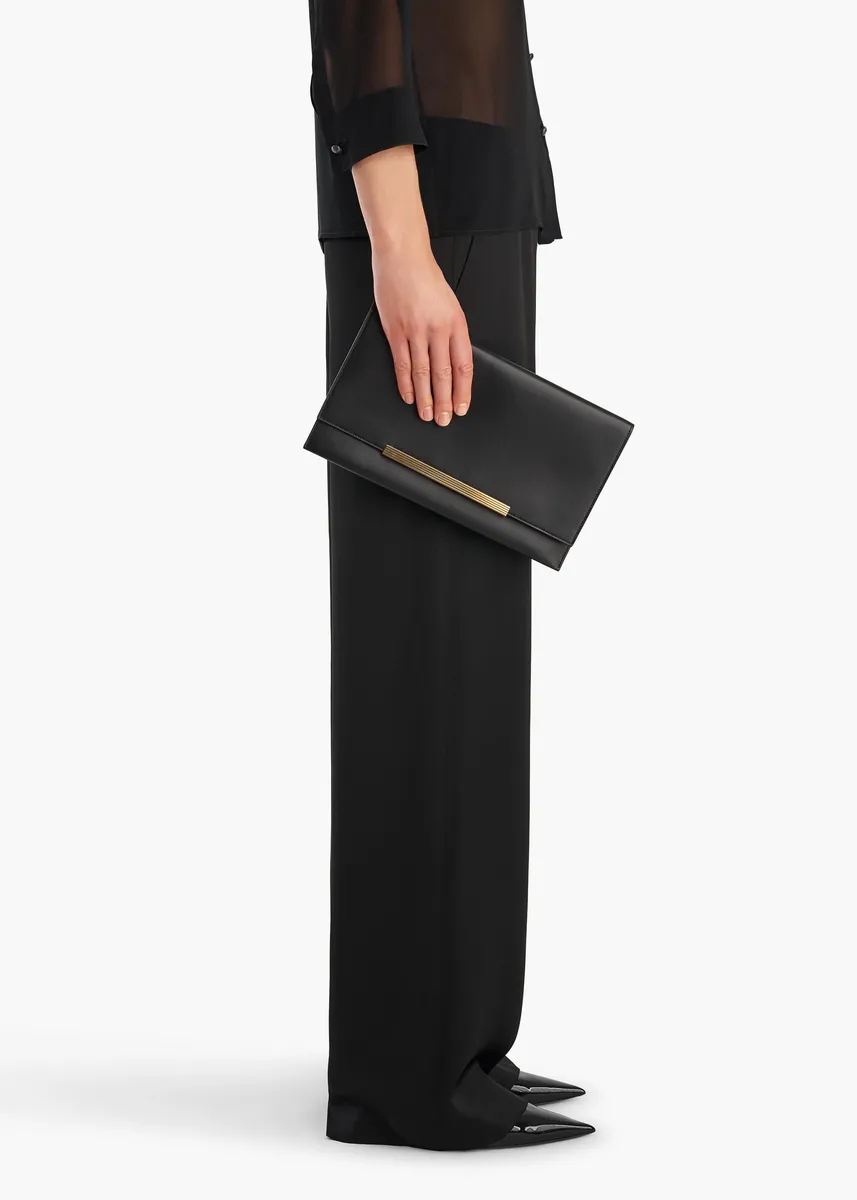 Khaite Piper Clutch In Black Leather | Thumbnail 5 Khaite Piper Clutch In Black Leather | Thumbnail 5