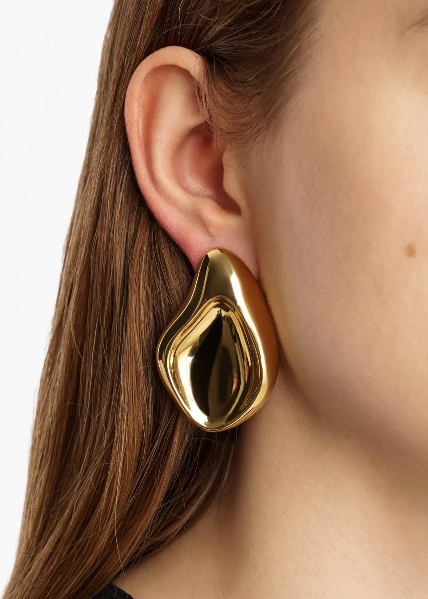 Khaite Cove Earrings In Gold | Thumbnail 3 Khaite Cove Earrings In Gold | Thumbnail 3