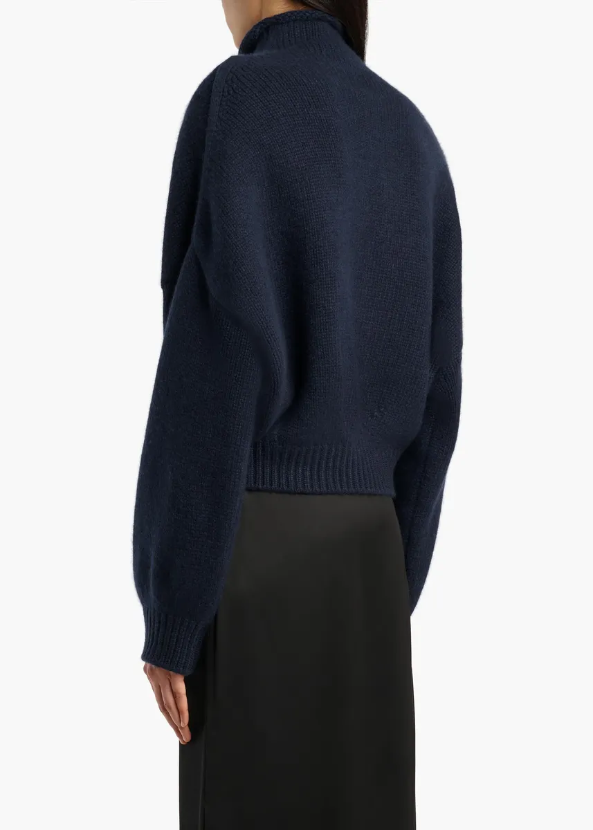 Khaite Juniper Sweater In Midnight Navy | Thumbnail 4 Khaite Juniper Sweater In Midnight Navy | Thumbnail 4