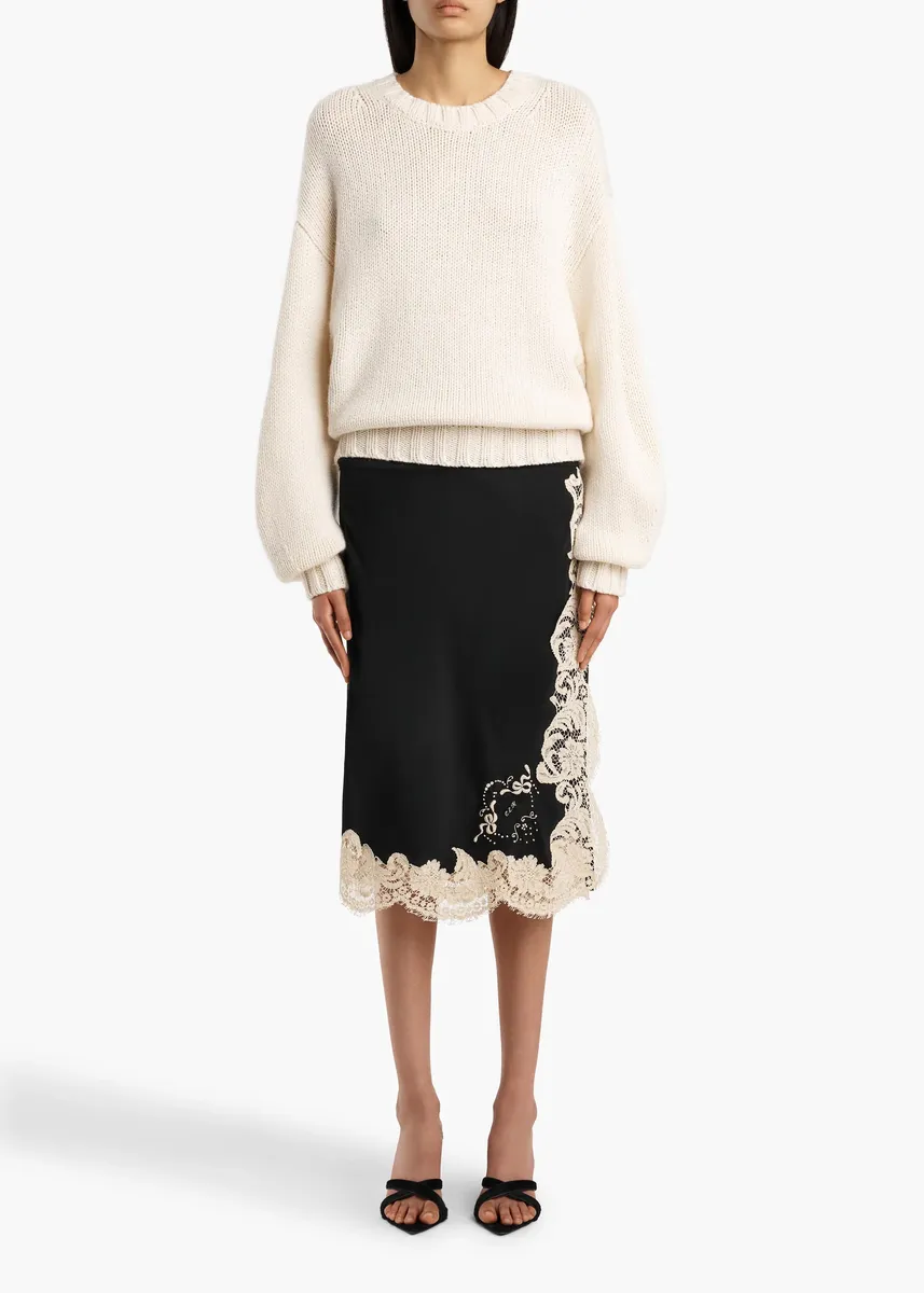 Khaite Gemma Sweater In Ivory | Thumbnail 2