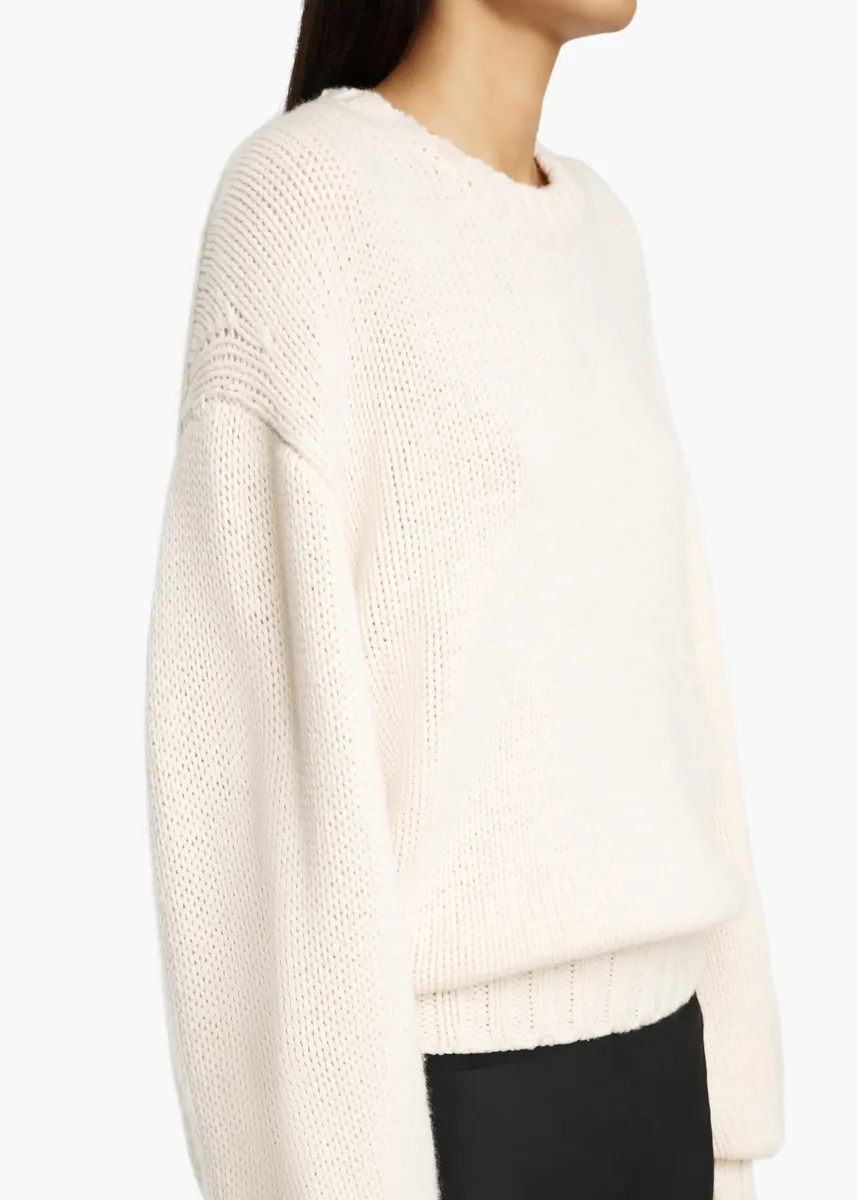 Khaite Gemma Sweater In Ivory | Thumbnail 5