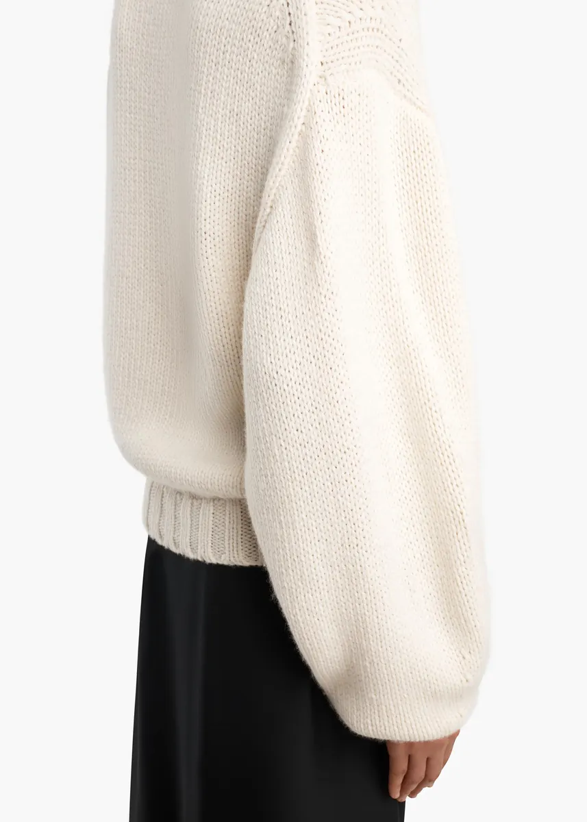 Khaite Gemma Sweater In Ivory | Thumbnail 6
